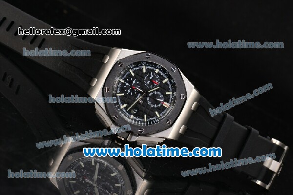 Audemars Piguet Royal Oak Offshore Chrono Swiss Valjoux 7750 Automatic Steel Case with Black Bezel and Stick Markers - 1:1 Best Edition (ZF) - Click Image to Close